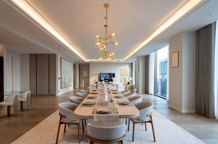 One Bangkok · Residence Penthouse, 44th Floor: Open-plan living and dining