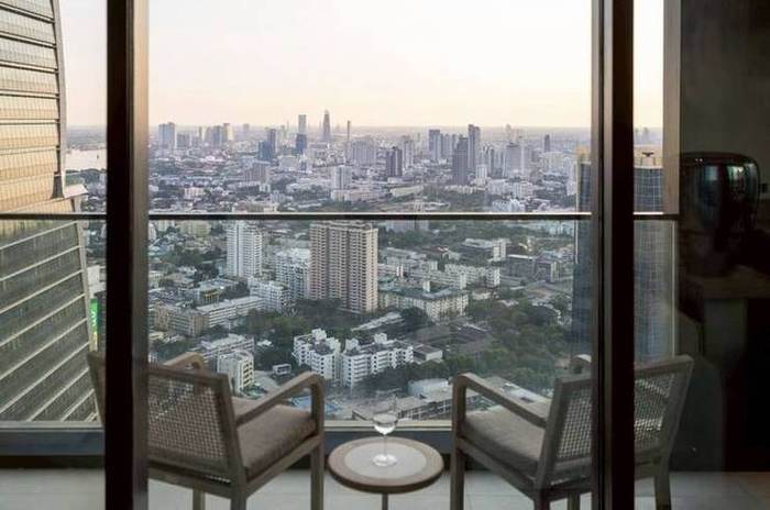 One Bangkok · Residence Penthouse, 44th Floor: Balcony view over the city