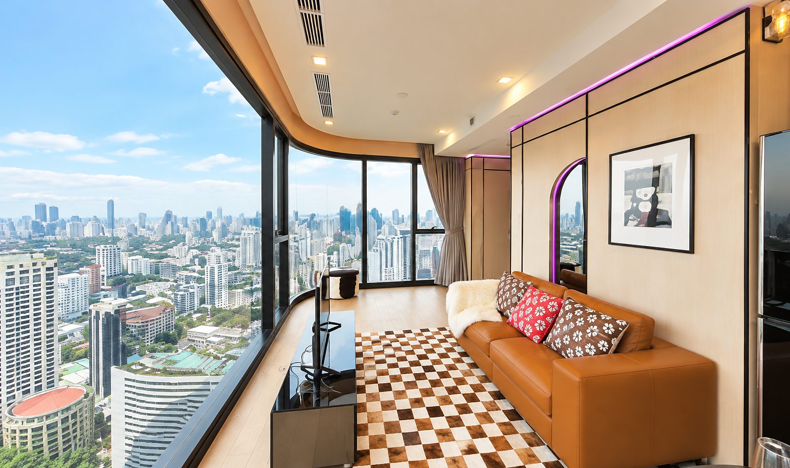 Ashton Asoke: Living area city view