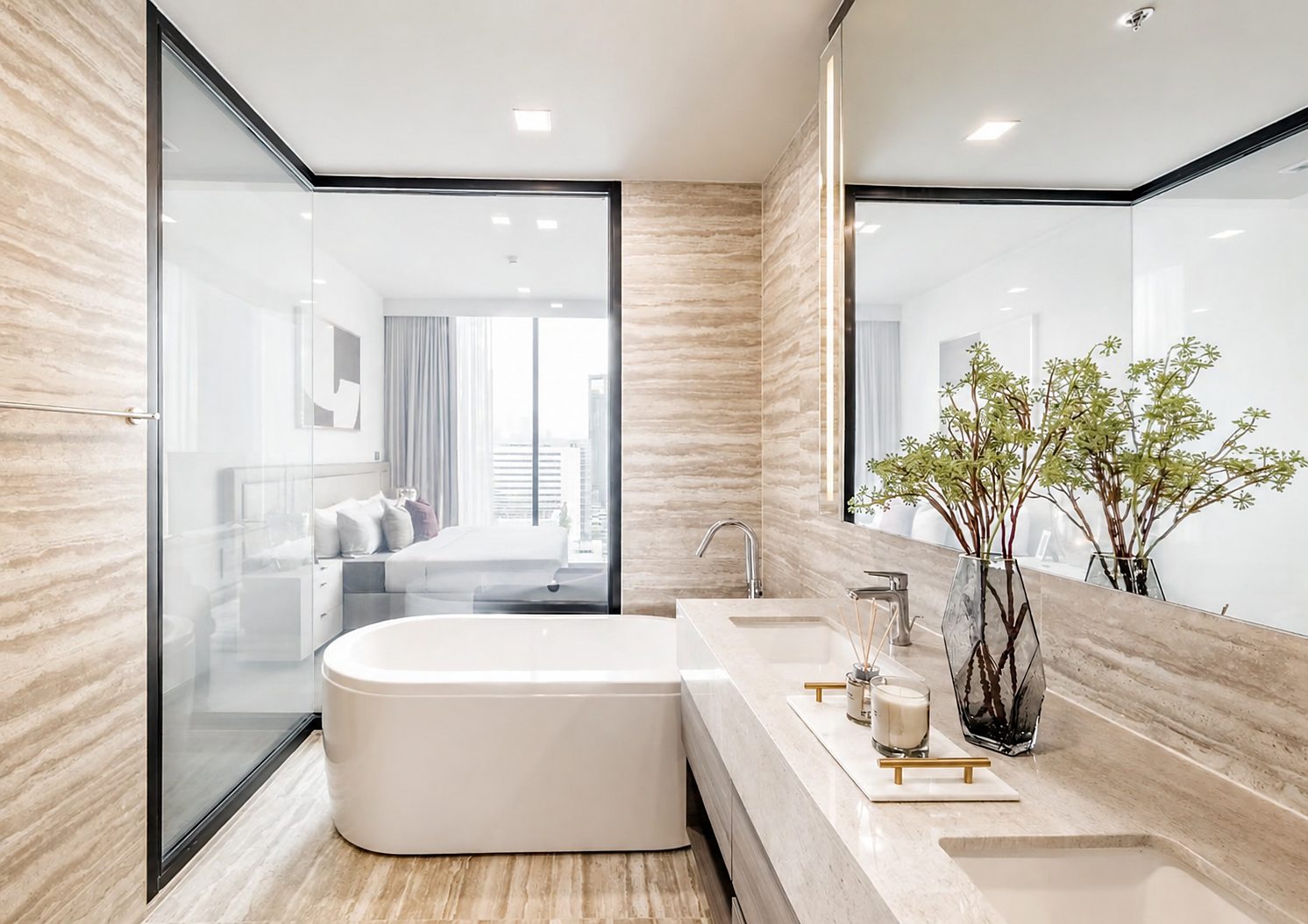 Celes Asoke: Master bathroom [show unit]