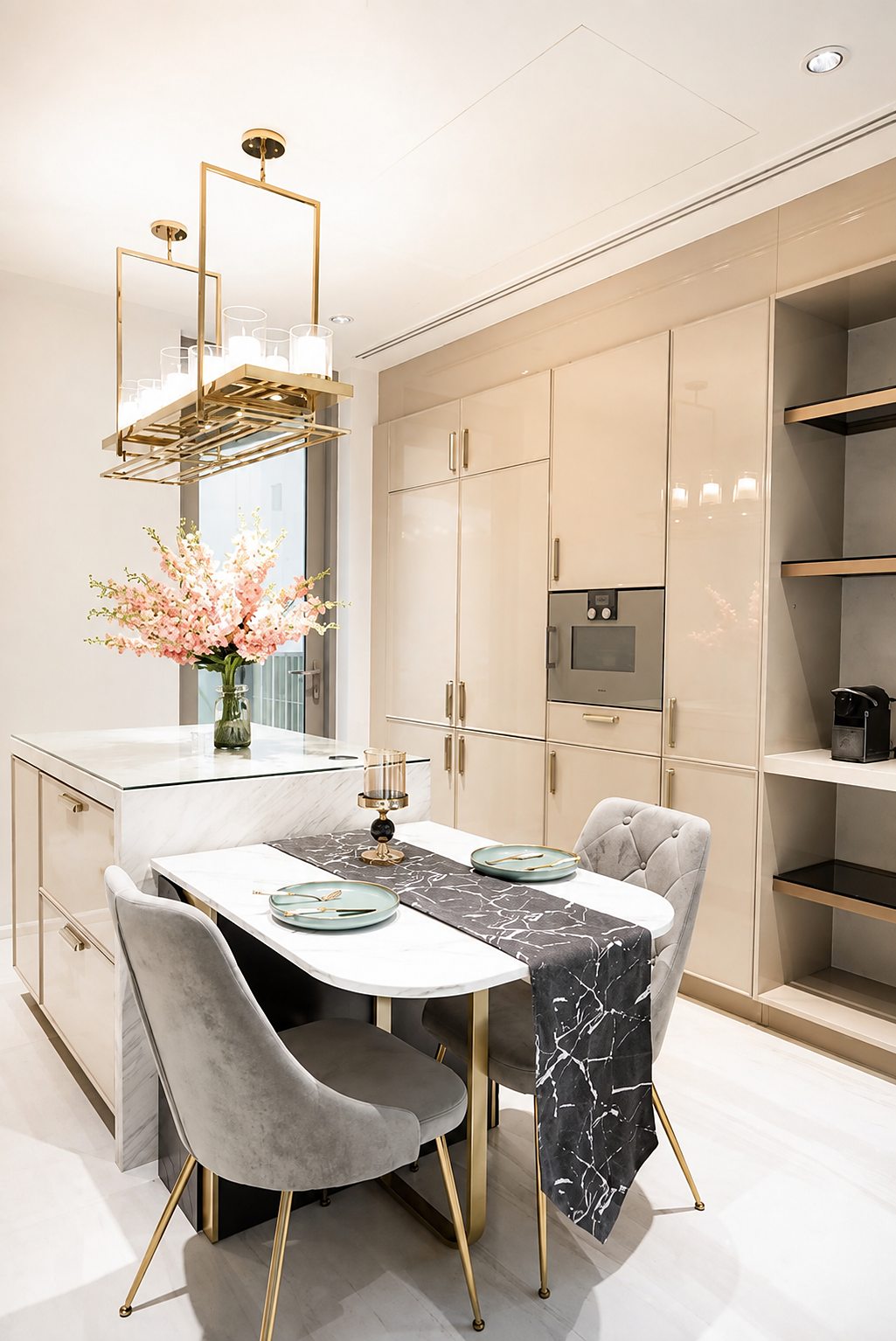 KRAAM Sukhumvit 26: Kitchen and dining area