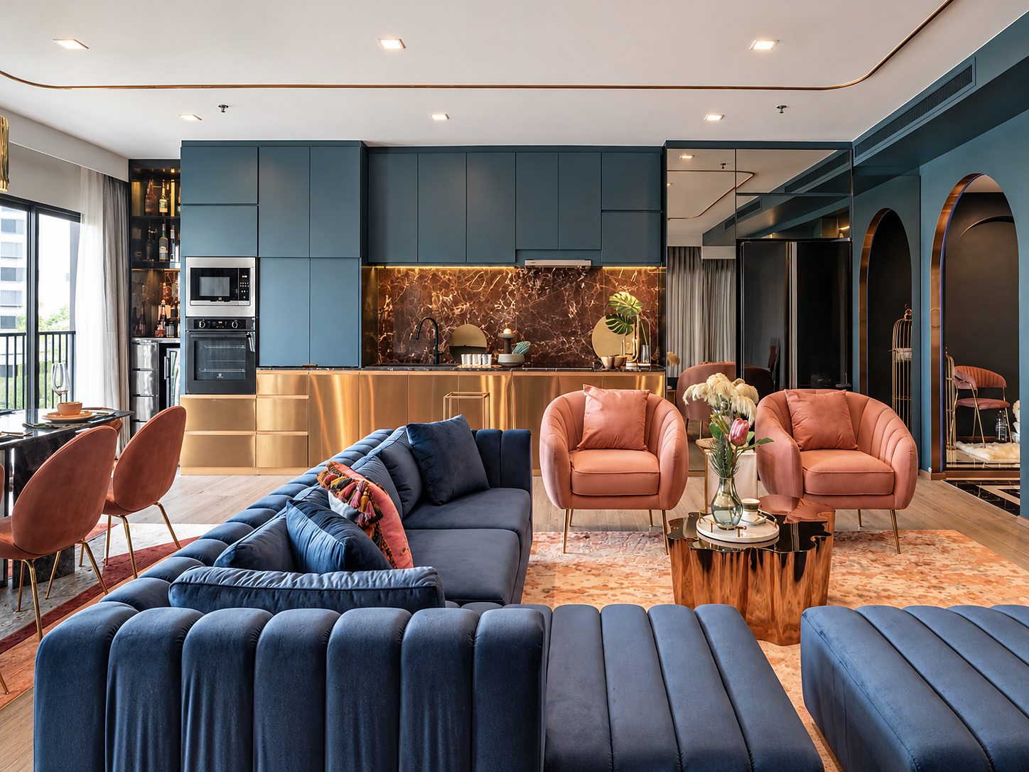 Noble Remix: Kitchen and living area