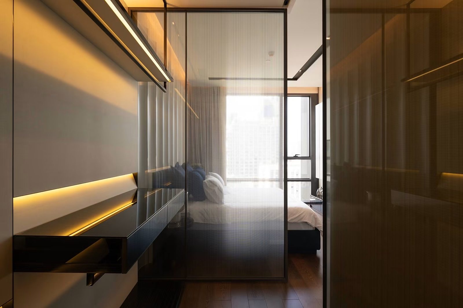 The Bangkok Thonglor: Bedroom through glass